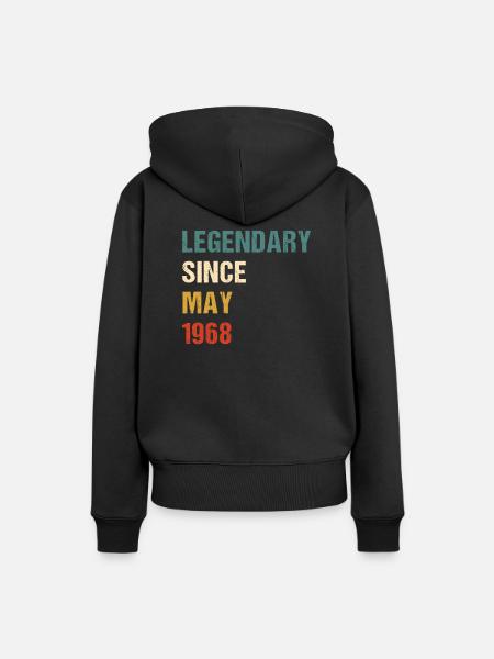 LEGENDARY SINCE MAY 1968 - Frauen Premium Bio Hoodie - Schwarz