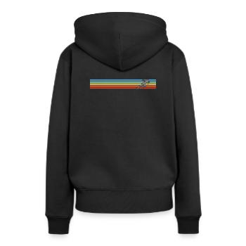 coureur - Sweat à capuche Premium bio Femme - noir - Dos - Julia (174cm)