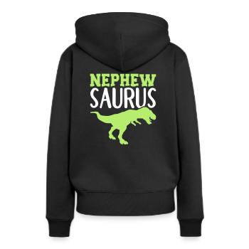neveu - Sweat à capuche Premium bio Femme - noir - Dos - Julia (174cm)