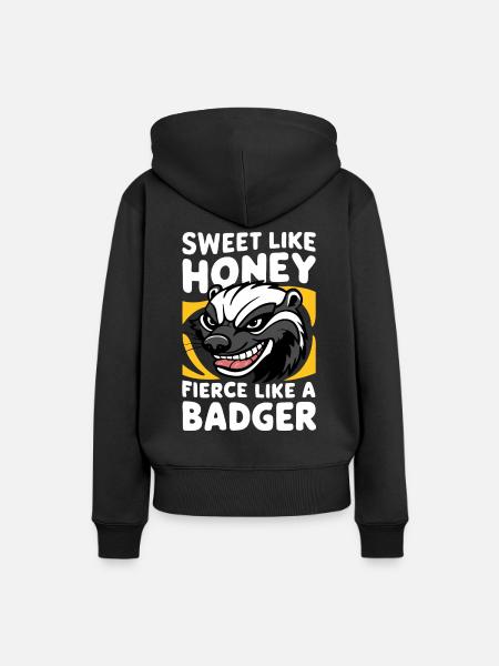 Dachs Honigdachs Tier - Frauen Premium Bio Hoodie - Schwarz