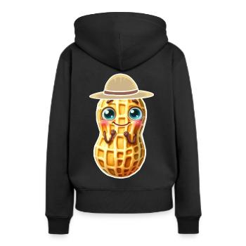 Erdnuss Erdnüsse Kinder Kind Nuss Nüsse - Frauen Premium Bio Hoodie - Schwarz - Hinten - Julia (174cm)