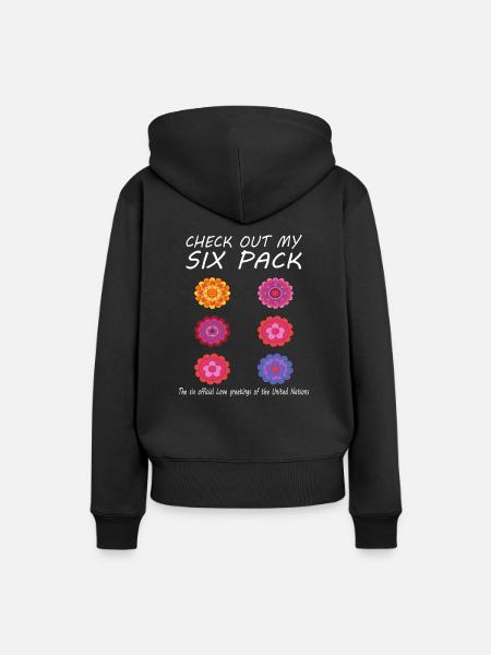 Blumen Sixpack - Frauen Premium Bio Hoodie - Schwarz