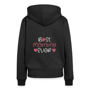 BEST MOMMY EVER perfect gift idea for here - Women’s Premium Organic Hoodie - black - Back - Julia (174cm)