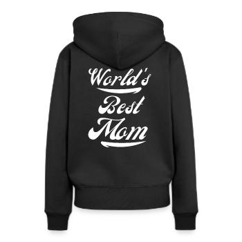 World's Best Mom-Welt beste Mutti - Frauen Premium Bio Hoodie - Schwarz - Hinten - Julia (174cm)