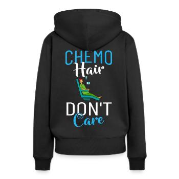 Chemotherapie Chemo Krebs Therapie - Frauen Premium Bio Hoodie - Schwarz - Hinten - Julia (174cm)