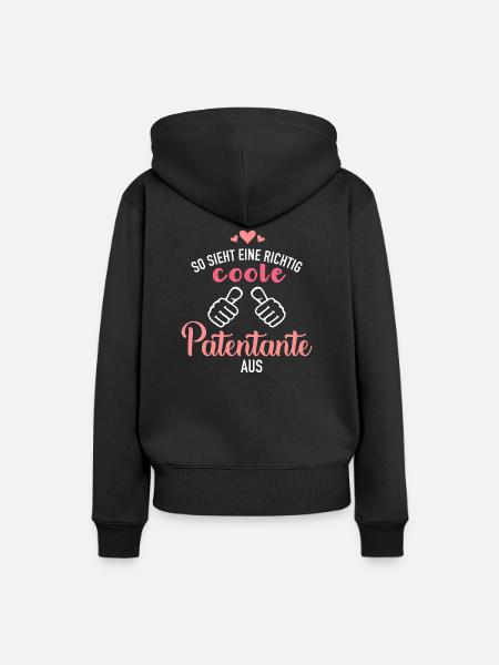 Patentante - Frauen Premium Bio Hoodie - Schwarz