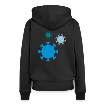 virus - Sweat à capuche Premium bio Femme - noir - Dos - Julia (174cm)