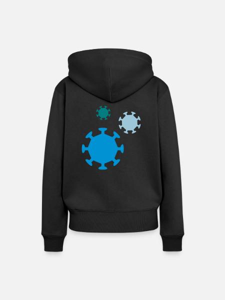 Virus - Frauen Premium Bio Hoodie - Schwarz