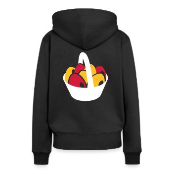 Ostern - Frauen Premium Bio Hoodie - Schwarz - Hinten - Julia (174cm)