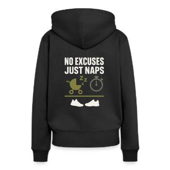 Crèche Papa Paternité Fierté - Sweat à capuche Premium bio Femme - noir - Dos - Julia (174cm)