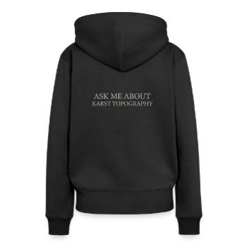 Speleology Cave Science Caving Student Geology - Women’s Premium Organic Hoodie - black - Back - Julia (174cm)
