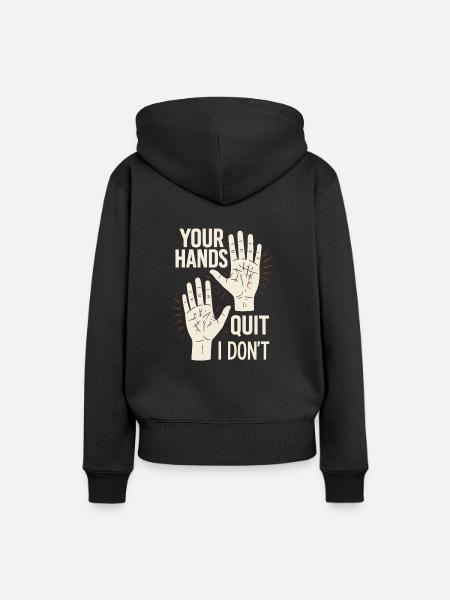 Griffkrafttraining Für Kletterer Hangboard - Frauen Premium Bio Hoodie - Schwarz