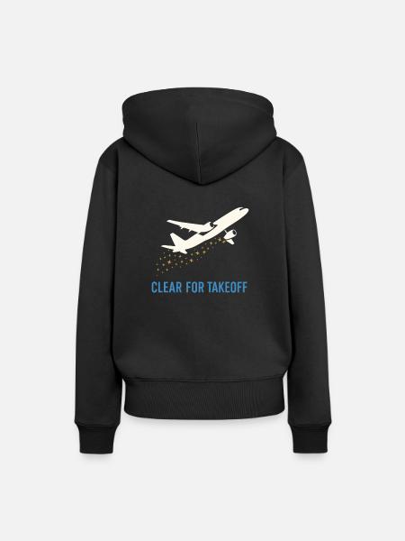 Flugbegleiter Kabinencrew Leben Luftfahrt - Frauen Premium Bio Hoodie - Schwarz