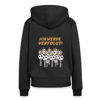 Ich werde verfolgt! - Zigarette Raucher Rauchen - Frauen Premium Bio Hoodie - Schwarz - Hinten - Julia (174cm)