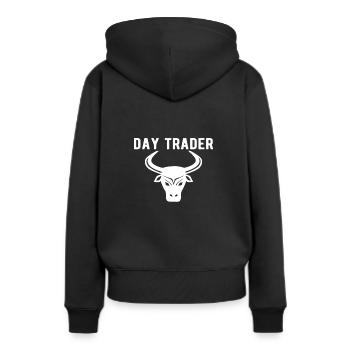 STOCK MARKET/FOREX TRADER: Day Trader - Frauen Premium Bio Hoodie - Schwarz - Hinten - Julia (174cm)