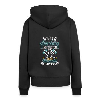 Water Aerobics Instructor Pool Workout Instructor - Frauen Premium Bio Hoodie - Schwarz - Hinten - Julia (174cm)