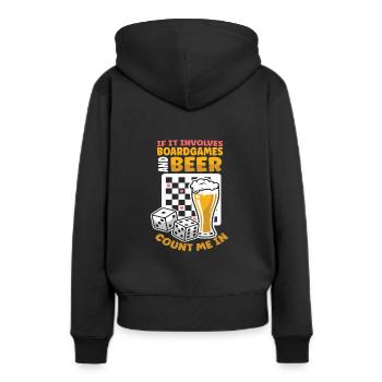 Board Games Beer Board Gamer Board Games & Beer - Frauen Premium Bio Hoodie - Schwarz - Hinten - Julia (174cm)