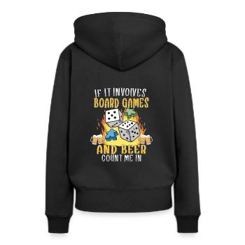 Board Games Beer Board Gamer Board Games & Beer - Frauen Premium Bio Hoodie - Schwarz - Hinten - Julia (174cm)