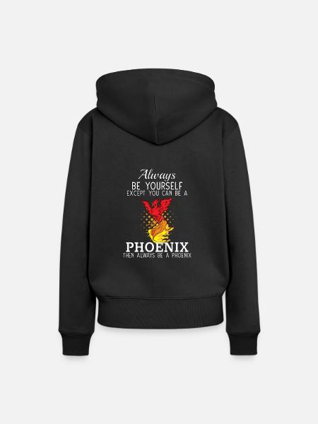 Phoenix Bird Mythical Creature - Frauen Premium Bio Hoodie - Schwarz