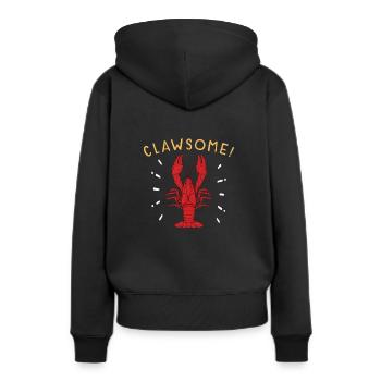 Langoustes de homard Faire bouillir le homard cajun Cadeau fruits de mer - Sweat à capuche Premium bio Femme - noir - Dos - Julia (174cm)