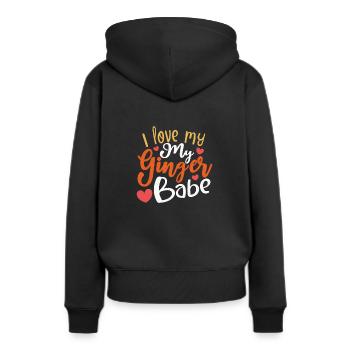 Roux Gingembre Cheveux Roux Drôle Gingembre Cheveux - Sweat à capuche Premium bio Femme - noir - Dos - Julia (174cm)
