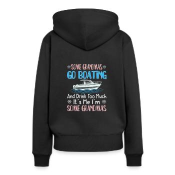 Bateau de navigation Capitaine Pontoon Sailor Cruising - Sweat à capuche Premium bio Femme - noir - Dos - Julia (174cm)