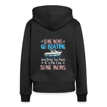 Bateau de navigation Capitaine Pontoon Sailor Cruising - Sweat à capuche Premium bio Femme - noir - Dos - Julia (174cm)