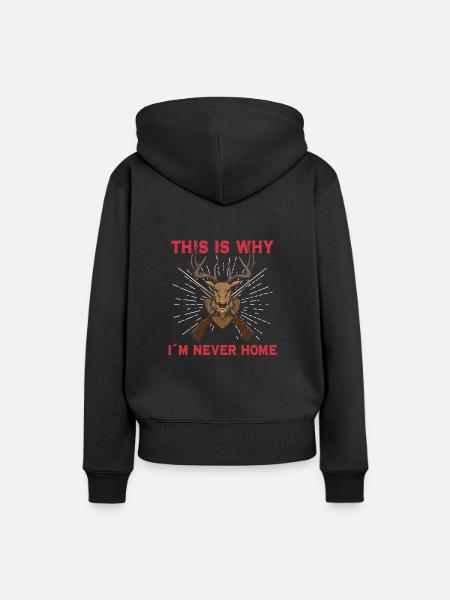 Hirschjagd Hirschjäger Jagdsaison Bockjagd - Frauen Premium Bio Hoodie - Schwarz