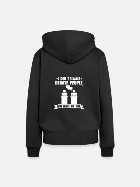 Debatte Rede Debattierer Redner Geschenkidee - Frauen Premium Bio Hoodie - Schwarz