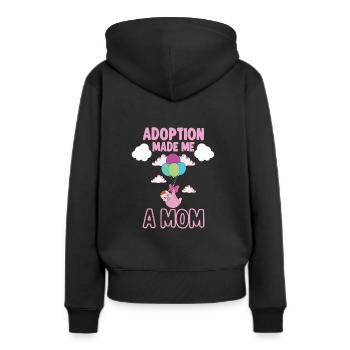 Lustige Adoptions-adoptions-tagesgeschenke - Frauen Premium Bio Hoodie - Schwarz - Hinten - Julia (174cm)