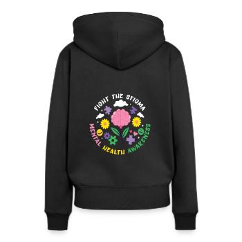 Mental Health Awareness Depression Suicide Prevent - Women’s Premium Organic Hoodie - black - Back - Julia (174cm)