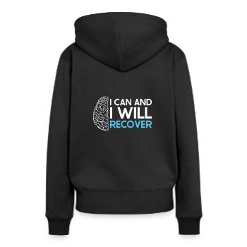 Schlaganfall Survivor Schlaganfall Bewusstsein - Frauen Premium Bio Hoodie - Schwarz - Hinten - Julia (174cm)