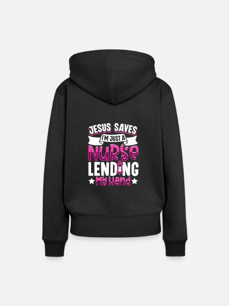 Krankenschwester Krankenpflege Klinik Sanitäter - Frauen Premium Bio Hoodie - Schwarz