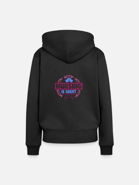 Krankenschwester Krankenpflege Klinik Sanitäter - Frauen Premium Bio Hoodie - Schwarz
