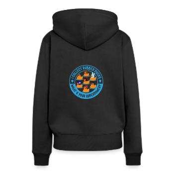 Gummiente Gummienten Entenliebhaber Badezimmer - Frauen Premium Bio Hoodie - Schwarz - Hinten - Julia (174cm)