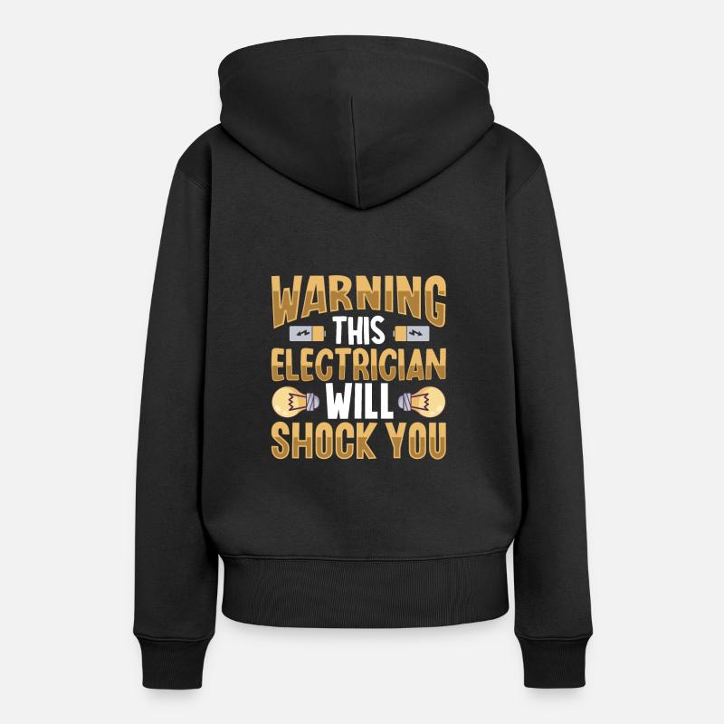 Electrician Electrical Engineer Lineman Electrical - Women’s Premium Organic Hoodie - black