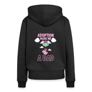 Lustige Adoptions-adoptions-tagesgeschenke - Frauen Premium Bio Hoodie - Schwarz - Hinten - Julia (174cm)