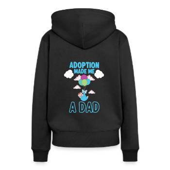 Lustige Adoptions-adoptions-tagesgeschenke - Frauen Premium Bio Hoodie - Schwarz - Hinten - Julia (174cm)