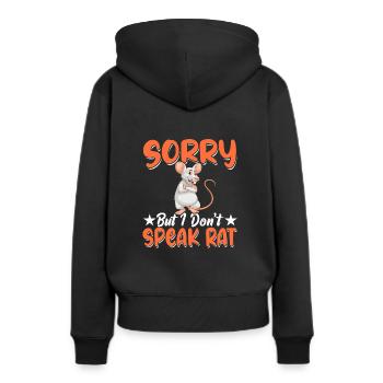 Rat Lover Rat Pet Rodent Mouse Rat Lady - Frauen Premium Bio Hoodie - Schwarz - Hinten - Julia (174cm)