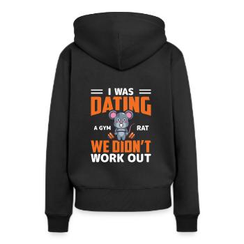 Rat Lover Rat Pet Rodent Mouse Rat Lady - Frauen Premium Bio Hoodie - Schwarz - Hinten - Julia (174cm)