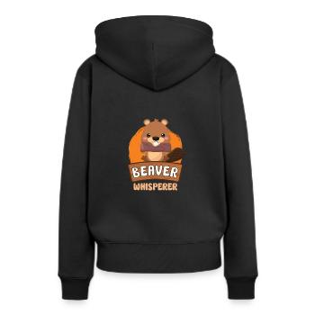 Beaver Fan Beaver Lovers Funny Beaver Gift - Women’s Premium Organic Hoodie - black - Back - Julia (174cm)