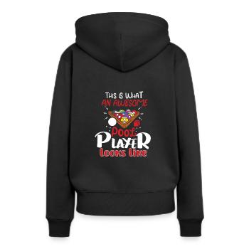 Pool Billiards Cue Sports Professional Pool Player - Frauen Premium Bio Hoodie - Schwarz - Hinten - Julia (174cm)
