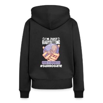 Surrogate Surrogacy Gestational Surrogate Mom - Frauen Premium Bio Hoodie - Schwarz - Hinten - Julia (174cm)