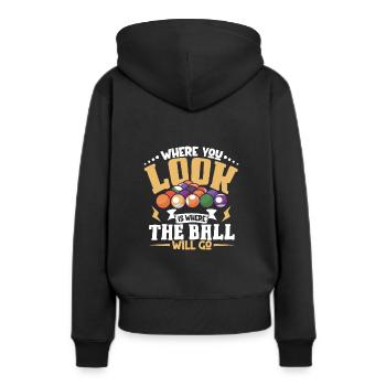 Pool Billiards Cue Sports Professional Pool Player - Frauen Premium Bio Hoodie - Schwarz - Hinten - Julia (174cm)