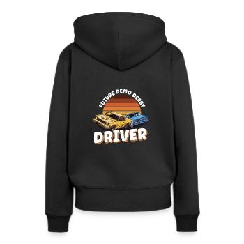 Demo Derby Demolition Derby Demolition Derby - Frauen Premium Bio Hoodie - Schwarz - Hinten - Julia (174cm)