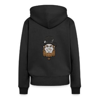 Gothic Leprechaun Pisces Leprechaun Leprechaun mem - Frauen Premium Bio Hoodie - Schwarz - Hinten - Julia (174cm)