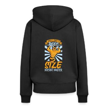 Rucher d'abeilles Apiculteur Rucher d'abeilles - Sweat à capuche Premium bio Femme - noir - Dos - Julia (174cm)