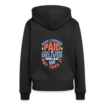 Postangestellte Postdame Postbote Post - Frauen Premium Bio Hoodie - Schwarz - Hinten - Julia (174cm)