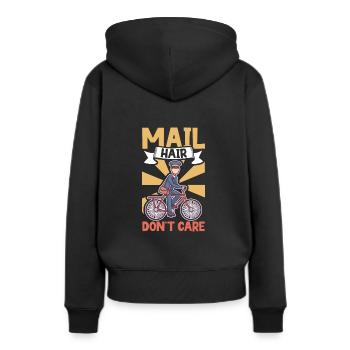 Commis des postes Postlady Postman Post Office - Sweat à capuche Premium bio Femme - noir - Dos - Julia (174cm)
