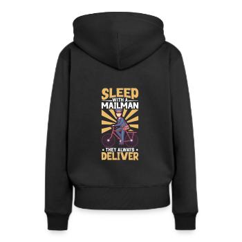 Postangestellte Postdame Postbote Post - Frauen Premium Bio Hoodie - Schwarz - Hinten - Julia (174cm)